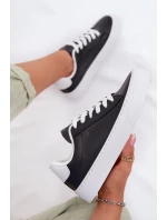 Dámské tenisky z eko kůže Big Star TT274927 HI-POLY SYSTEM Černé