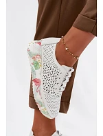 Kožené otevřené dámské polobotky bílé Telina