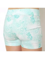 Dámské bavlněné elastické šortky BLACK&FISH zdobené zipy korálová/mint/béžová - BLACK&FISH Dámské bavlněné elastické šortky BLACK&FISH zdobené zipy korálová/mint/béžová - BLACK&FISH