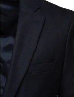 Pánské jednořadové sako v tmavě modré barvě FashionStreet MX0625 Pánské jednořadové sako v tmavě modré barvě FashionStreet MX0625