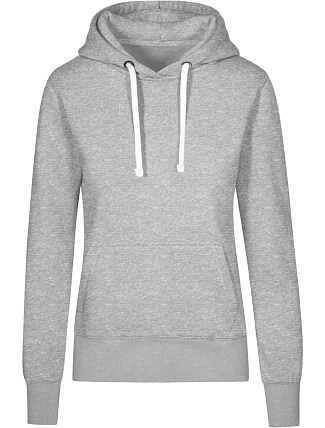 Promodoro 1781 Dámská mikina s kapucí "X.O" 40.1781 heather grey Promodoro 1781 Dámská mikina s kapucí "X.O" 40.1781 heather grey
