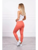 Tmavě meruňkové džínové kalhoty Tmavě meruňkové džínové kalhoty