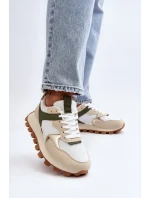 Dámské sportovní boty tenisky Beige-Zelené Ralita