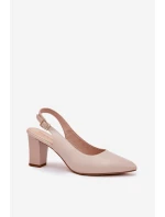 Pohodlné lodičky na podpatku Sergio Leone SK162 Béžové Pohodlné lodičky na podpatku Sergio Leone SK162 Béžové