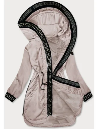 Tenká béžová dámská bunda s ozdobnou lemovkou (B8142-51) Tenká béžová dámská bunda s ozdobnou lemovkou (B8142-51)