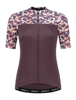 Rogelli ESSENTIAL GRAPHIC dres bordó-korálový XS