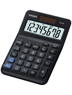 Kancelářská kalkulačka Casio MS-8F, 8místná, 103x147x28,8 mm, černá