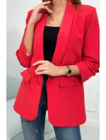 Sako s klopami elegantní červené