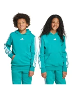 Dětská fleecová mikina adidas 3 Stripes 225 Turquoise JN2417