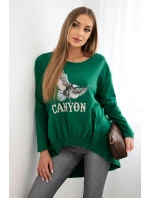 Dámská halenka s orlem a nápisem Canyon zelený