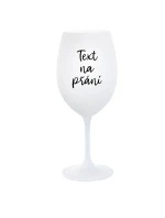 TEXT NA PŘÁNÍ - bílá sklenice na víno 350 ml TEXT NA PŘÁNÍ - bílá sklenice na víno 350 ml