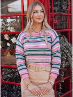 Dámský svetr RAINBOW pink FashionStreet MY1549