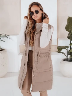 Dámská prošívaná vesta LADISA béžová FashionStreet TY3289