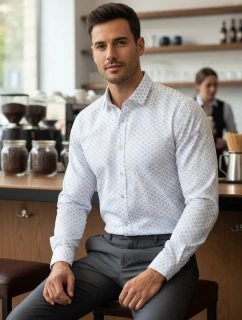 Pánská bílá košile FashionStreet DX2438