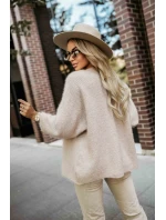 631-1 Stylový pletený svetr z měkkého úpletu - béžový 631-1 Stylový pletený svetr z měkkého úpletu - béžový