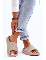 Dámské lehké pěnové pantofle Big Star LL274593 Béžové