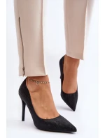 Lodičky zdobené flitry Černé Klonisa