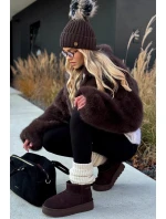 Nízké sněhule na platformě Big Star OO274A101 čokoládové