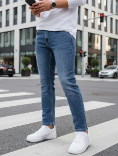 Pánské modré džíny slim fit FashionStreet UX4475