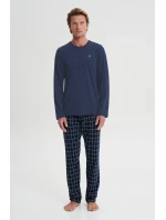 Vamp - Pánské pyžamo s kostkovanými kalhotami 21924 - Vamp Vamp - Pánské pyžamo s kostkovanými kalhotami 21924 - Vamp