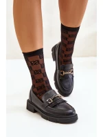 Dámské Mokasíny S Ozdobou Eko Kůže Černé Tialorae