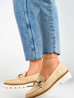 Dámské mokasíny GQ97 Béžová - Lady Glory