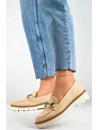 Dámské mokasíny GQ97 Béžová - Lady Glory Dámské mokasíny GQ97 Béžová - Lady Glory