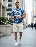Pánské tričko s potiskem moro modré FashionStreet NX2004R Pánské tričko s potiskem moro modré FashionStreet NX2004R