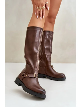Dámské kozačky CLS-330 Tmavě hnědá - SEASTAR