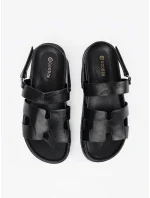 Jedinečné černé  sandály dámské platforma