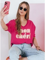 Dámská halenka s potiskem CHERINO fuchsiová FashionStreet RY2829