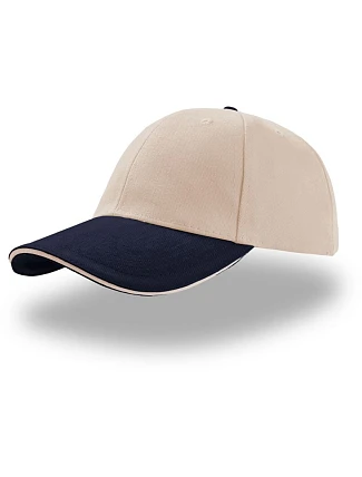 Atlantis Headwear Liberty Sandwich 6 panelová kšiltovka "Liberty Sandwich" 33.0005 natural/navy/natural Atlantis Headwear Liberty Sandwich 6 panelová kšiltovka "Liberty Sandwich" 33.0005 natural/navy/natural