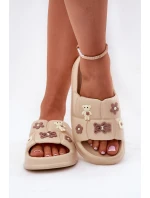 Pěnové Pantofle S Kolíčky Béžové Redienna Pěnové Pantofle S Kolíčky Béžové Redienna