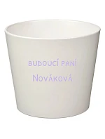 Bílý keramický květináč - budoucí paní - malý Bílý keramický květináč - budoucí paní - malý