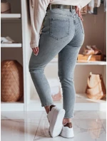 Dámské džínové kalhoty slim fit s páskem MIXFELL modré FashionStreet UY2418