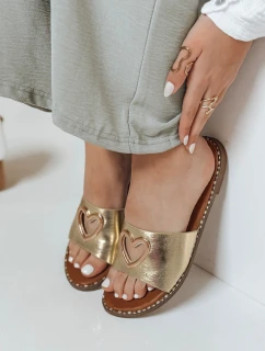 Dámské žabky se srdcem LOVEMISS gold FashionStreet ZY0769