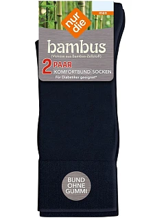 Pánské bambusové ponožky 2 páry NUR DIE BAMBUS COMFORT SOCKS 2x - NUR DIE - černá