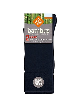 Pánské bambusové ponožky 2 páry NUR DIE BAMBUS COMFORT SOCKS 2x - NUR DIE - černá
