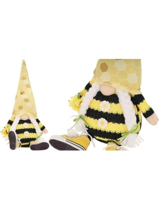 GNOM SITTING GHOST 35+6CM IN TRAMPS SPRING DECORATION dětské