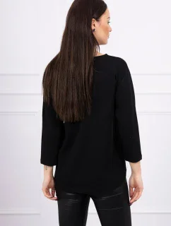 Halenka s 3D grafikou plameňáka černá