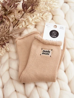 Dámské Hrube Ponožky Bežové