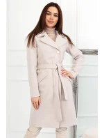 Dámský kabát Malika béžový- Merce Dámský kabát Malika béžový- Merce