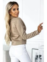 Dámská bundička 481-1 světle hnědá - Numoco basic