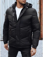 Pánská zimní bunda s odepínací kapucí černá FashionStreet TX4833