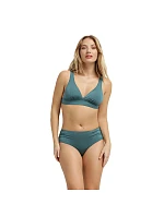Dámský plavkový bikinový top DIM SWIMWEAR GLOSSY TRIANGLE BRA - DIM - tmavě zelená