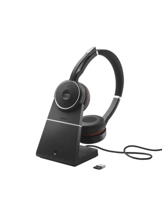 Jabra Evolve 75 MS Stereo sluchátka do uší + stojan