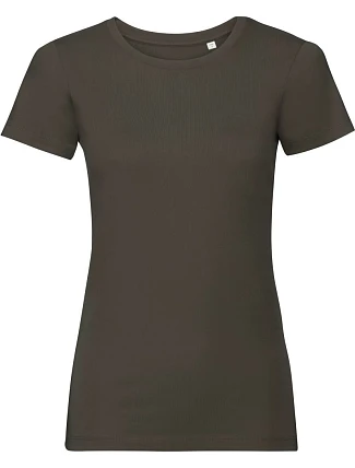 Russell Athletic 108F Dámské tričko Pure Organic 10.108F dark olive Russell Athletic 108F Dámské tričko Pure Organic 10.108F dark olive