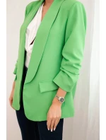 Sako s klopami elegantní zelená neon