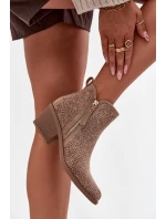 Dámské kovbojky na podpatku S.Барски HY52-538 béžové