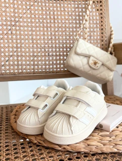 Dětské sportovní sneakers z eko kůže Renel – béžové